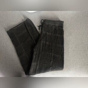 Black knit beach cover up pants